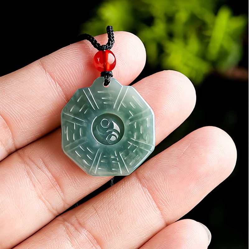 Natural Jade Yin Yang Feng Shui Pendant Necklace Natural Jade Yin Yang Feng Shui Pendant Necklace