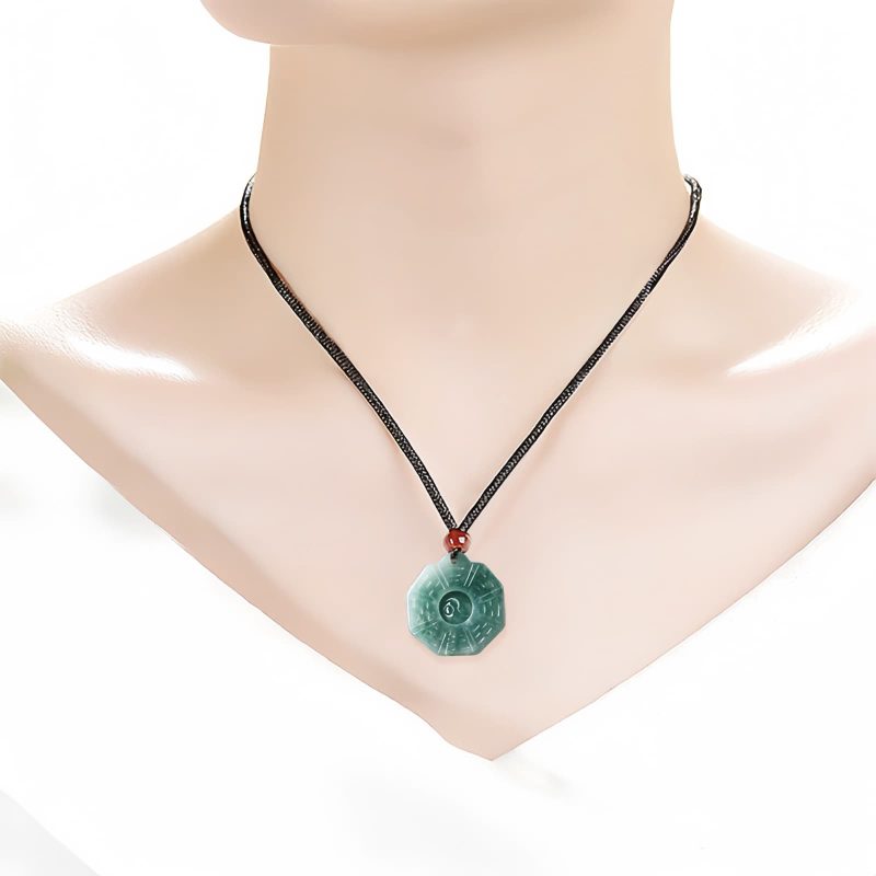 Natural Jade Yin Yang Feng Shui Pendant Necklace Natural Jade Yin Yang Feng Shui Pendant Necklace