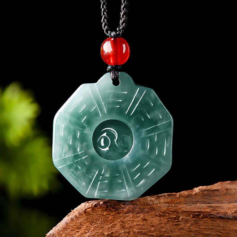 Natural Jade Yin Yang Feng Shui Pendant Necklace Natural Jade Yin Yang Feng Shui Pendant Necklace