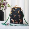 Retro-Tasche mit chinesischer Stickerei und Perlenkette Retro Chinese Embroidery Pearl Chain Bag