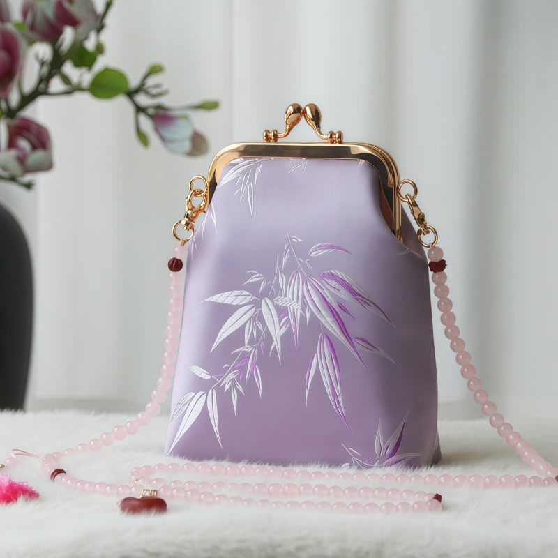 Retro-Tasche mit chinesischer Stickerei und Perlenkette Retro Chinese Embroidery Pearl Chain Bag