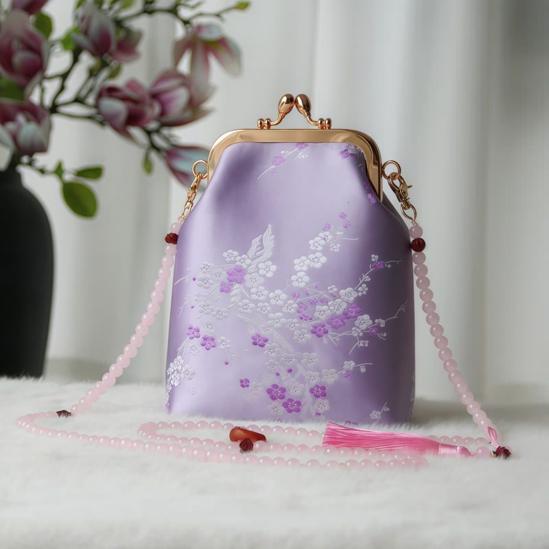 Retro-Tasche mit chinesischer Stickerei und Perlenkette Retro Chinese Embroidery Pearl Chain Bag