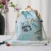 Retro-Tasche mit chinesischer Stickerei und Perlenkette Retro Chinese Embroidery Pearl Chain Bag