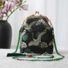 Retro-Tasche mit chinesischer Stickerei und Perlenkette Retro Chinese Embroidery Pearl Chain Bag