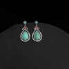 Pendientes Tibetanos de Gota en Turquesa: Esencia Étnica y Carácter Ancestral Tibet Turquoise Waterdrop Dangle Earrings
