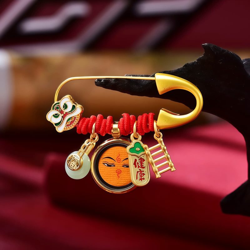 Tibetan Copper Jade Peace Brooch Tibetan Copper Jade Peace Brooch