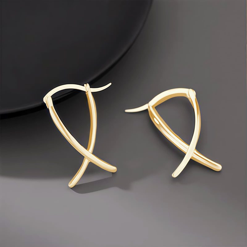 Tibetan Geometric Cross Luck Hoop Earrings Tibetan Geometric Cross Luck Hoop Earrings