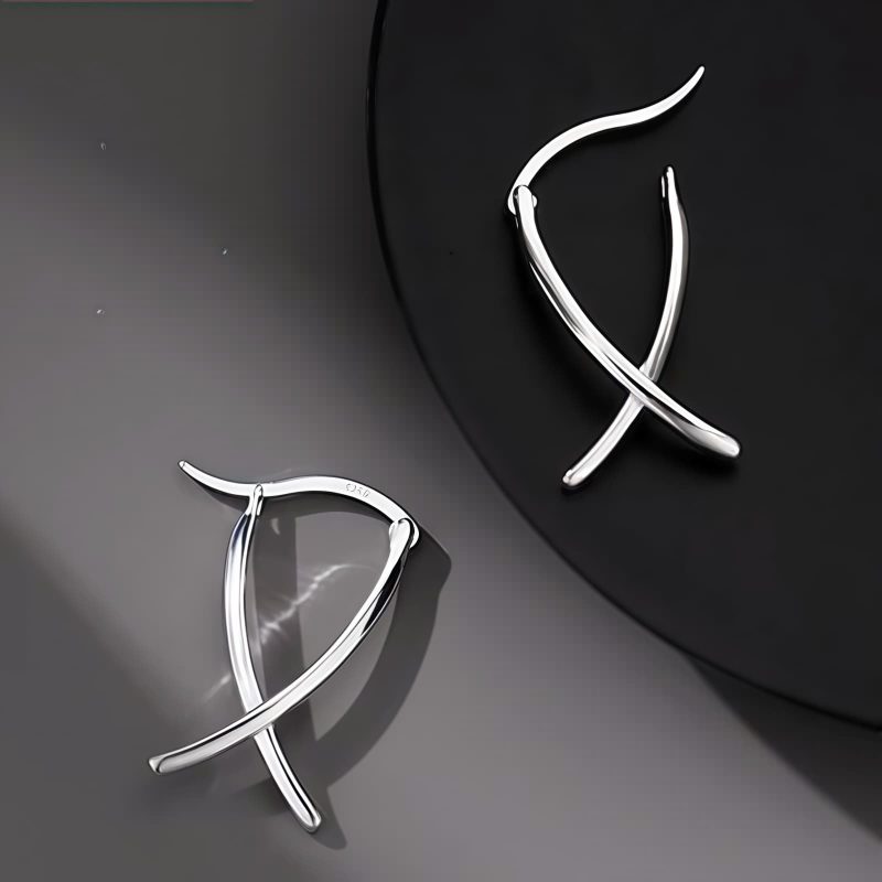 Tibetan Geometric Cross Luck Hoop Earrings Tibetan Geometric Cross Luck Hoop Earrings