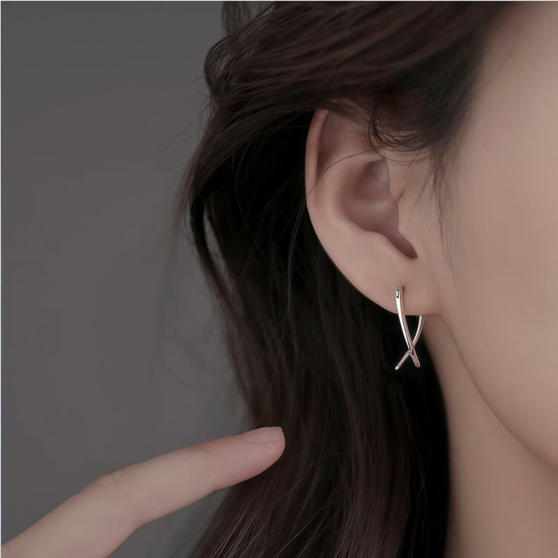 Tibetan Geometric Cross Luck Hoop Earrings Tibetan Geometric Cross Luck Hoop Earrings