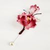 Tibetan Handmade Mulberry Silk Red Flower Brooch Tibetan Handmade Mulberry Silk Red Flower Brooch