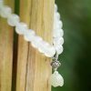 Tibetan White Agate Lotus Protection Bracelet Tibetan White Agate Lotus Protection Bracelet