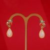 White Jade Red Agate Butterfly Dangle Earrings White Jade Red Agate Butterfly Dangle Earrings