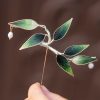 Yangzhou Velvet Mulberry Silk Bamboo Brooch Yangzhou Velvet Mulberry Silk Bamboo Brooch