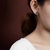 925 Silver Round Cyan Jade Calm Stud Earrings 925 Silver Round Cyan Jade Calm Stud Earrings