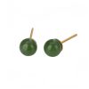 925 Silver Round Cyan Jade Calm Stud Earrings 925 Silver Round Cyan Jade Calm Stud Earrings