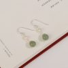 Brincos de Prata 925 com Jade e Pérola: Sabedoria e Elegância 925 Silver Jade Pearl Wisdom Earrings