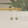 Brincos de Prata 925 com Jade e Pérola: Sabedoria e Elegância 925 Silver Jade Pearl Wisdom Earrings