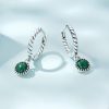 925 Silver Round Malachite Anti-Anxiety Earrings 925 Silver Round Malachite Anti-Anxiety Earrings