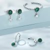 925 Silver Round Malachite Anti-Anxiety Earrings 925 Silver Round Malachite Anti-Anxiety Earrings