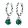 925 Silver Round Malachite Anti-Anxiety Earrings 925 Silver Round Malachite Anti-Anxiety Earrings