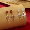 925 Silver Year of the Snake Blessing Earrings 925 Silver Year of the Snake Blessing Earrings