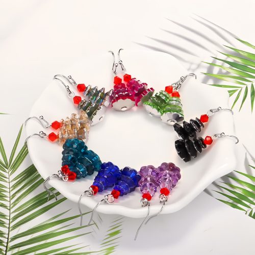 Amethyst-Ohrhänger im kunstvollen Tannenbaum-Design