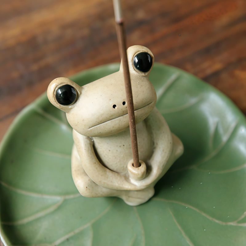 Ceramic Frog Incense Burner Decoration Ceramic Frog Incense Burner Decoration