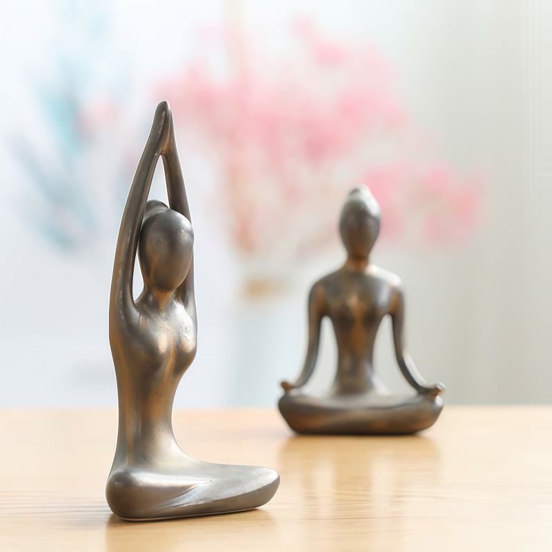 Ceramic Abstract Yoga Meditation Figurine Ceramic Abstract Yoga Meditation Figurine