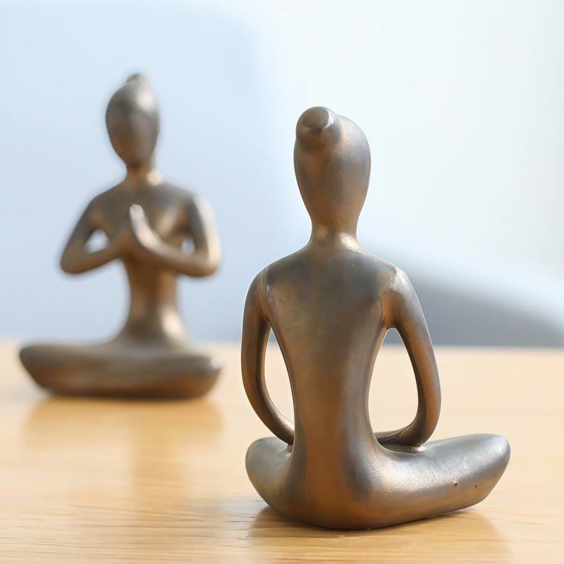 Ceramic Abstract Yoga Meditation Figurine Ceramic Abstract Yoga Meditation Figurine