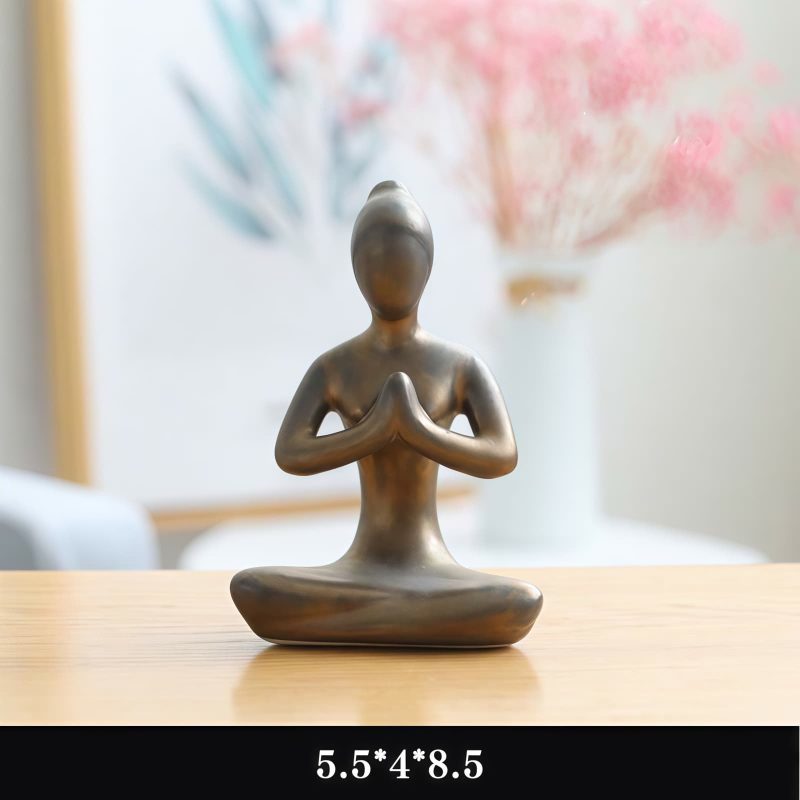 Ceramic Abstract Yoga Meditation Figurine Ceramic Abstract Yoga Meditation Figurine