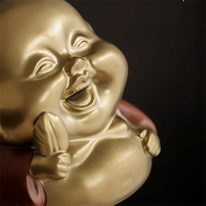 Clay Tibetan Laughing Buddha Incense Burner Clay Tibetan Laughing Buddha Incense Burner
