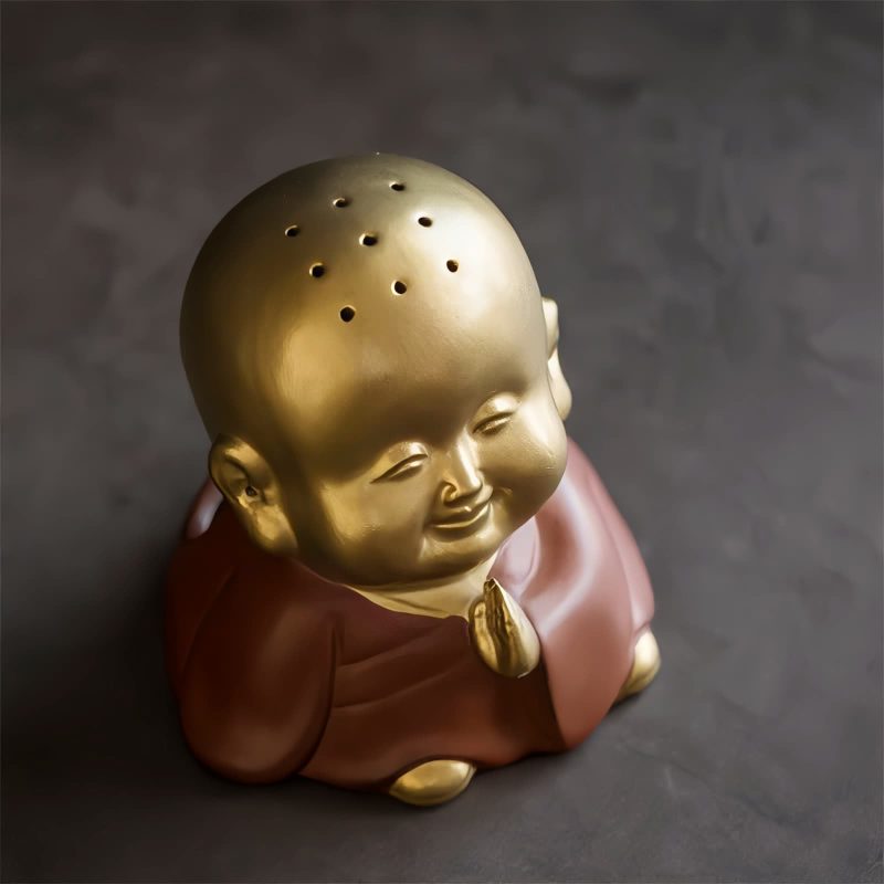 Clay Tibetan Laughing Buddha Incense Burner Clay Tibetan Laughing Buddha Incense Burner