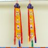 Colorful Lotus Wall Art with Auspicious Symbols Colorful Lotus Wall Art with Auspicious Symbols