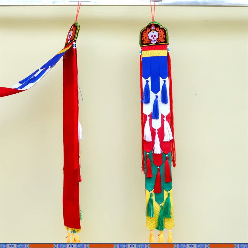 Colorful Lotus Wall Art with Auspicious Symbols Colorful Lotus Wall Art with Auspicious Symbols