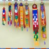 Colorful Lotus Wall Art with Auspicious Symbols Colorful Lotus Wall Art with Auspicious Symbols