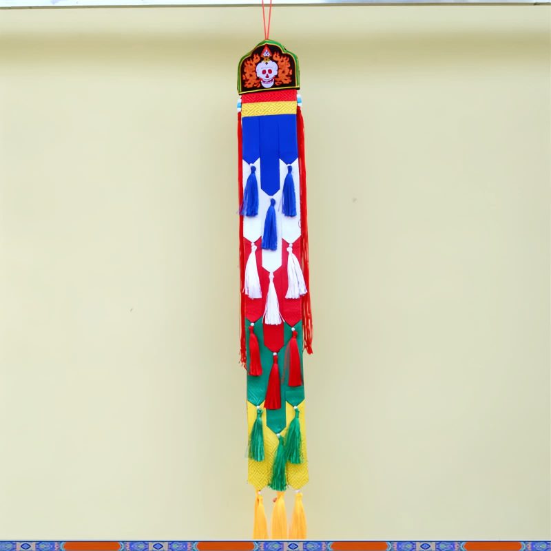 Colorful Lotus Wall Art with Auspicious Symbols Colorful Lotus Wall Art with Auspicious Symbols