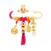 Brosche „Jahr der Schlange“ aus Kupfer mit Glücksbeutel Copper Year of the Snake Brooch with Lucky Fortune Bag