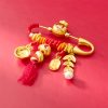 Brosche „Jahr der Schlange“ aus Kupfer mit Glücksbeutel Copper Year of the Snake Brooch with Lucky Fortune Bag