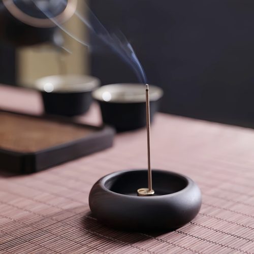 Mini Quemador de Incienso en Ébano y Madera de Rosa
