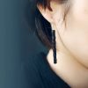 Ebony & Silver Balance Peace Earrings Ebony & Silver Balance Peace Earrings