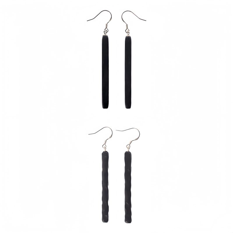 Ebony & Silver Balance Peace Earrings Ebony & Silver Balance Peace Earrings