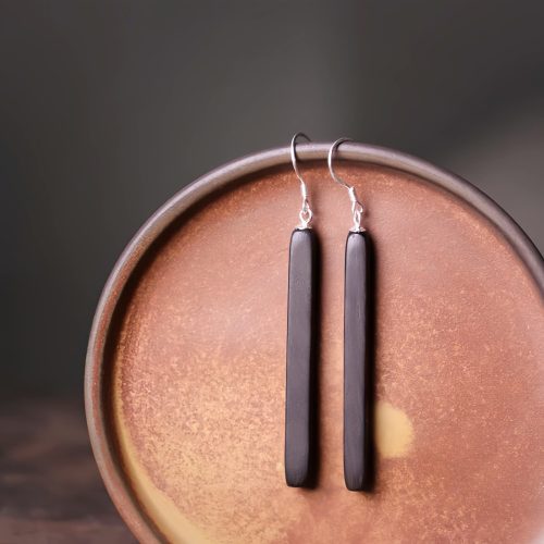 エボニー&シルバー バランスピース ピアス エボニー&シルバー バランスピース ピアス