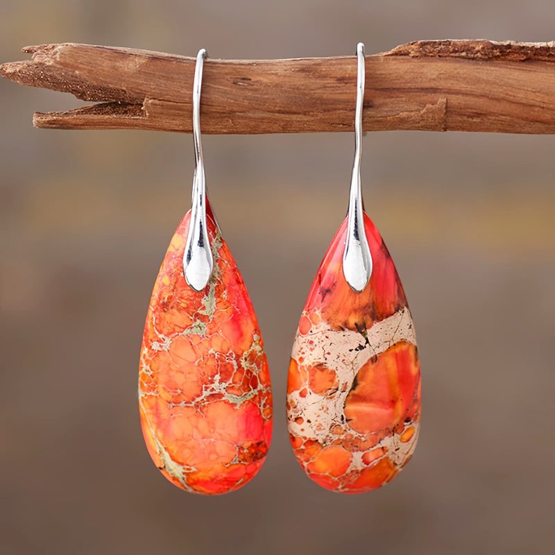 Emperor Stone Healing Earrings Emperor Stone Healing Earrings