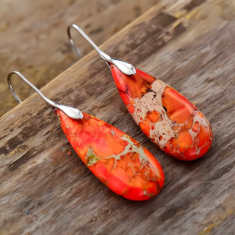 Emperor Stone Healing Earrings Emperor Stone Healing Earrings