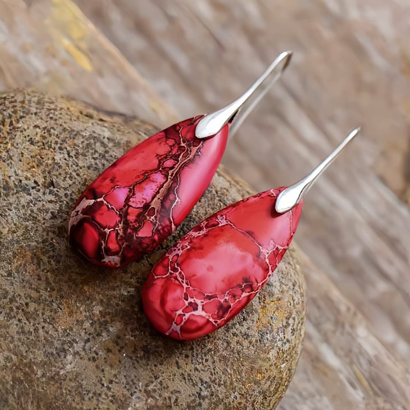 Emperor Stone Healing Earrings Emperor Stone Healing Earrings