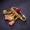 Handcrafted Cinnabar Caishen God Brooch Handcrafted Cinnabar Caishen God Brooch