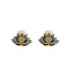 Hetian Cyan Jade Lotus Flower Earrings Hetian Cyan Jade Lotus Flower Earrings