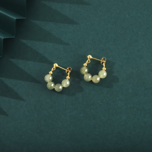 和田玉とレッドアゲートの豊穣ピアス 925シルバー 和田玉とレッドアゲートの豊穣ピアス 925シルバー