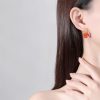 Hetian Jade Abundance Earrings in 925 Silver Hetian Jade Abundance Earrings in 925 Silver