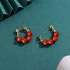 Hetian Jade Abundance Earrings in 925 Silver Hetian Jade Abundance Earrings in 925 Silver
